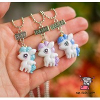 Кулоны для троих друзей "Best Friends. Мини единороги". Цена за 1 комплект